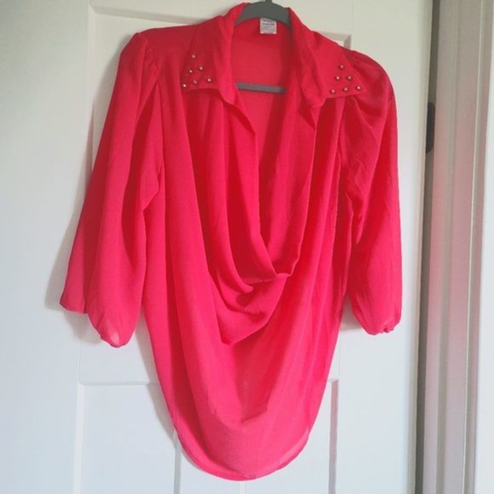 Pink Drape Blouse - Picture 2 of 12